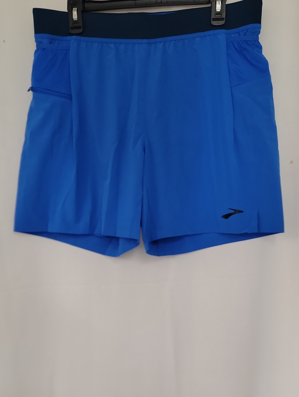 Brooks Men's Athletic Shorts in Bright Blue with Black Waistband